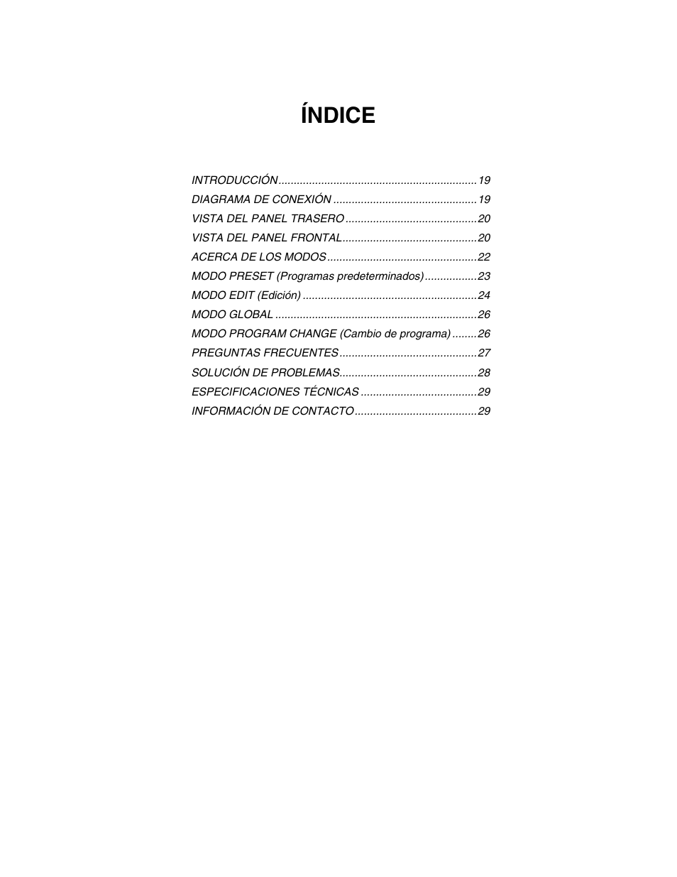 Índice | Akai MPK49 User Manual | Page 17 / 76