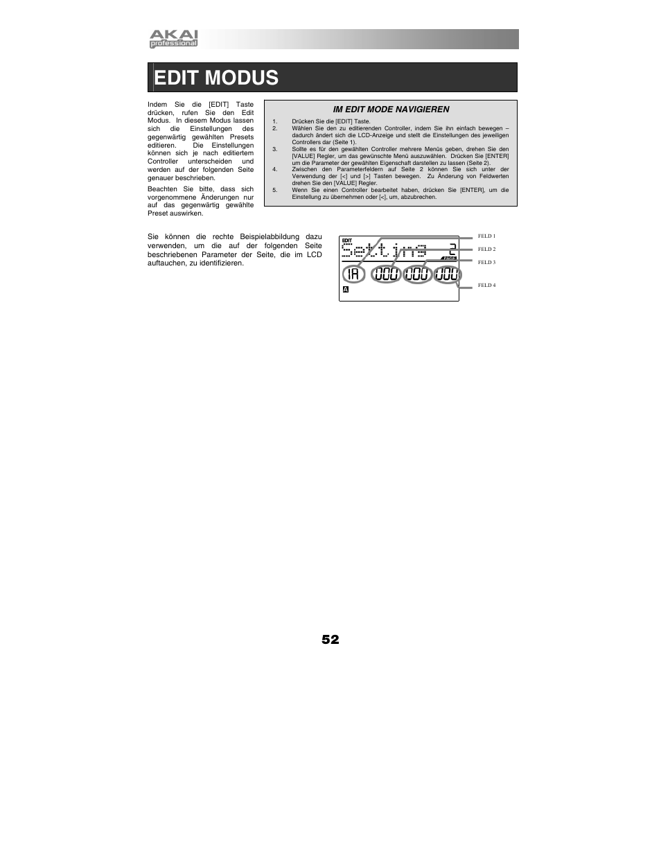 Edit modus | Akai MPK49 User Manual | Page 52 / 76