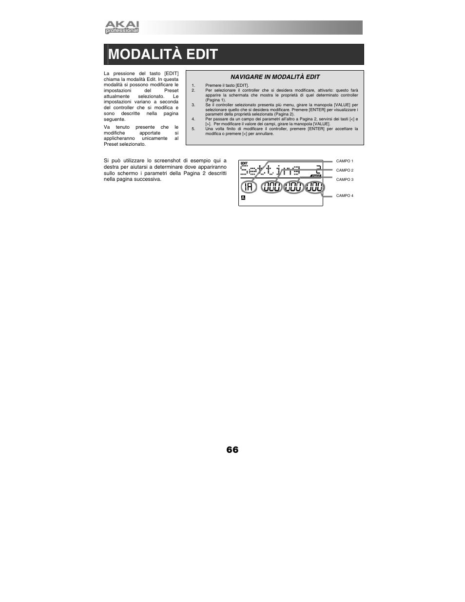 Modalit à edit | Akai MPK49 User Manual | Page 66 / 76