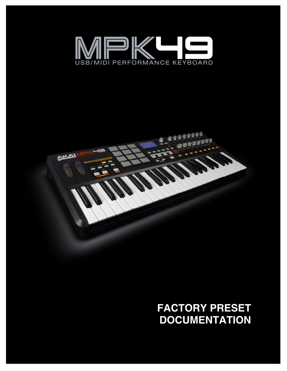 Akai FACTORY PRESET MPK49 User Manual | 20 pages