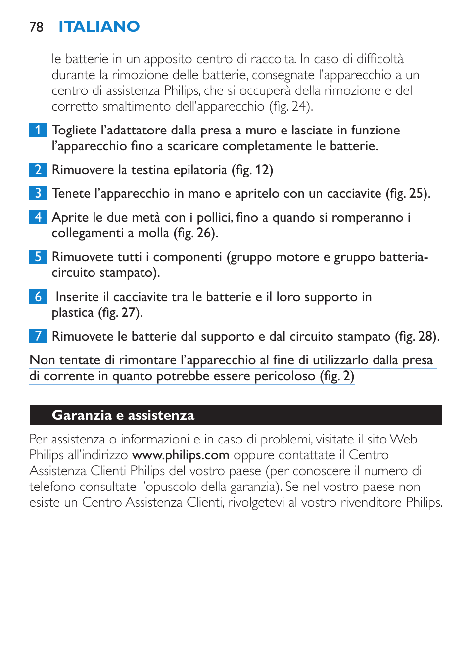 Garanzia e assistenza | Philips Satinelle Ice Premium Depiladora User Manual | Page 78 / 120