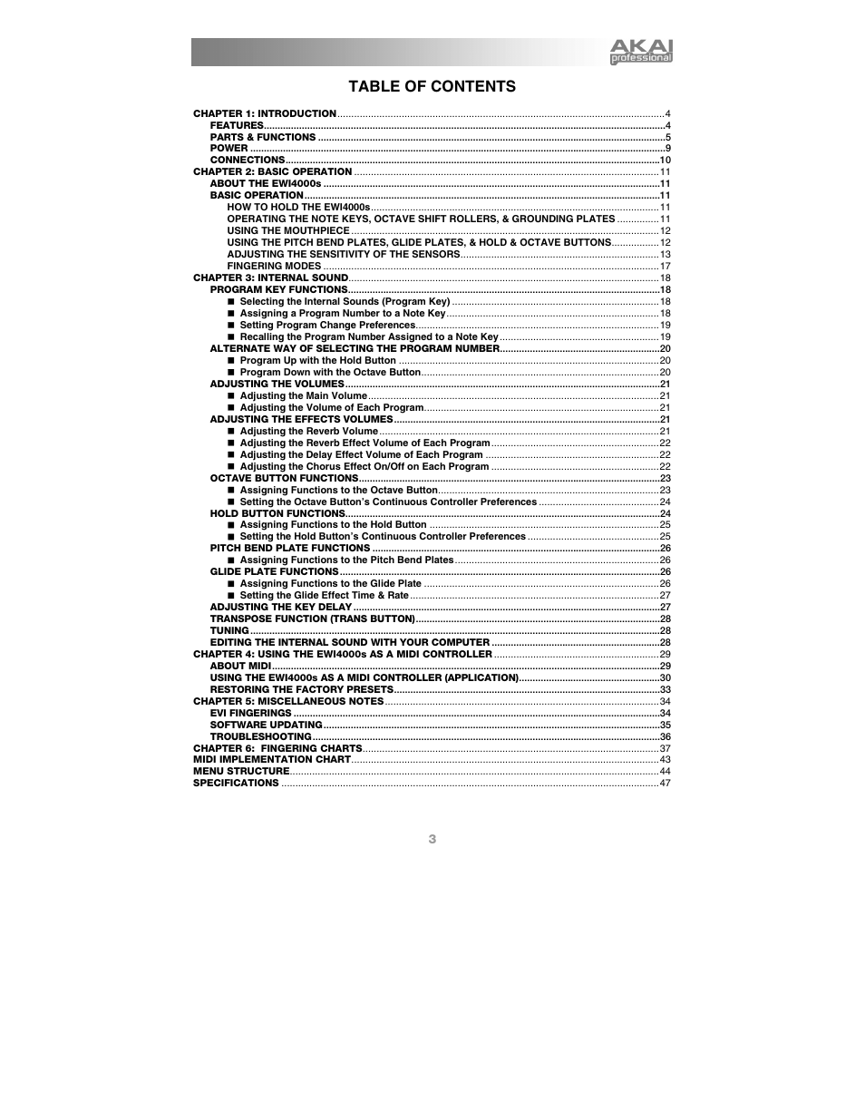 Akai Ewi4000s User Manual | Page 5 / 52