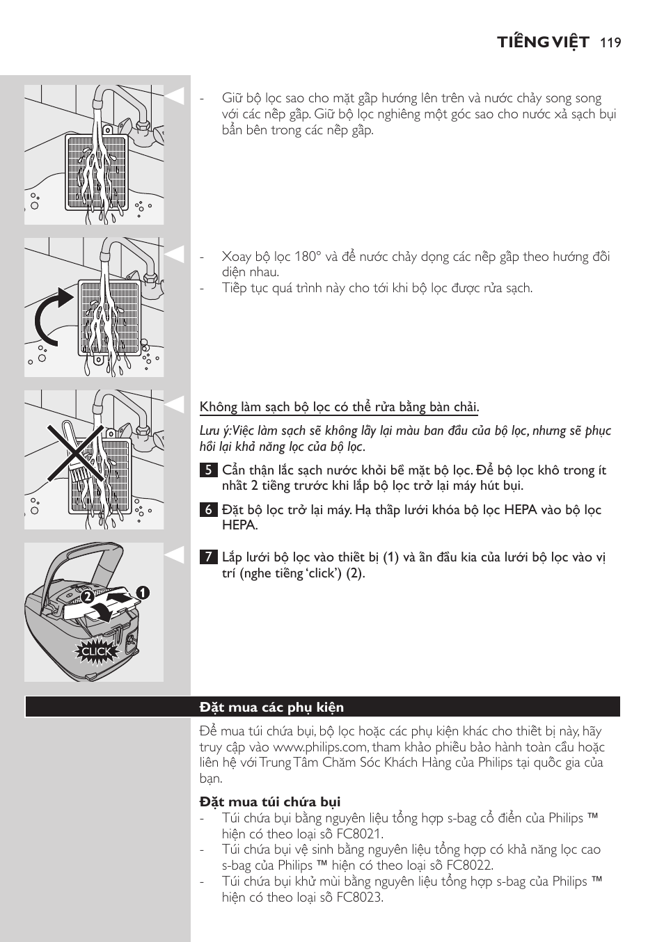 Philips StudioPower Aspirador con bolsa User Manual | Page 119 / 170