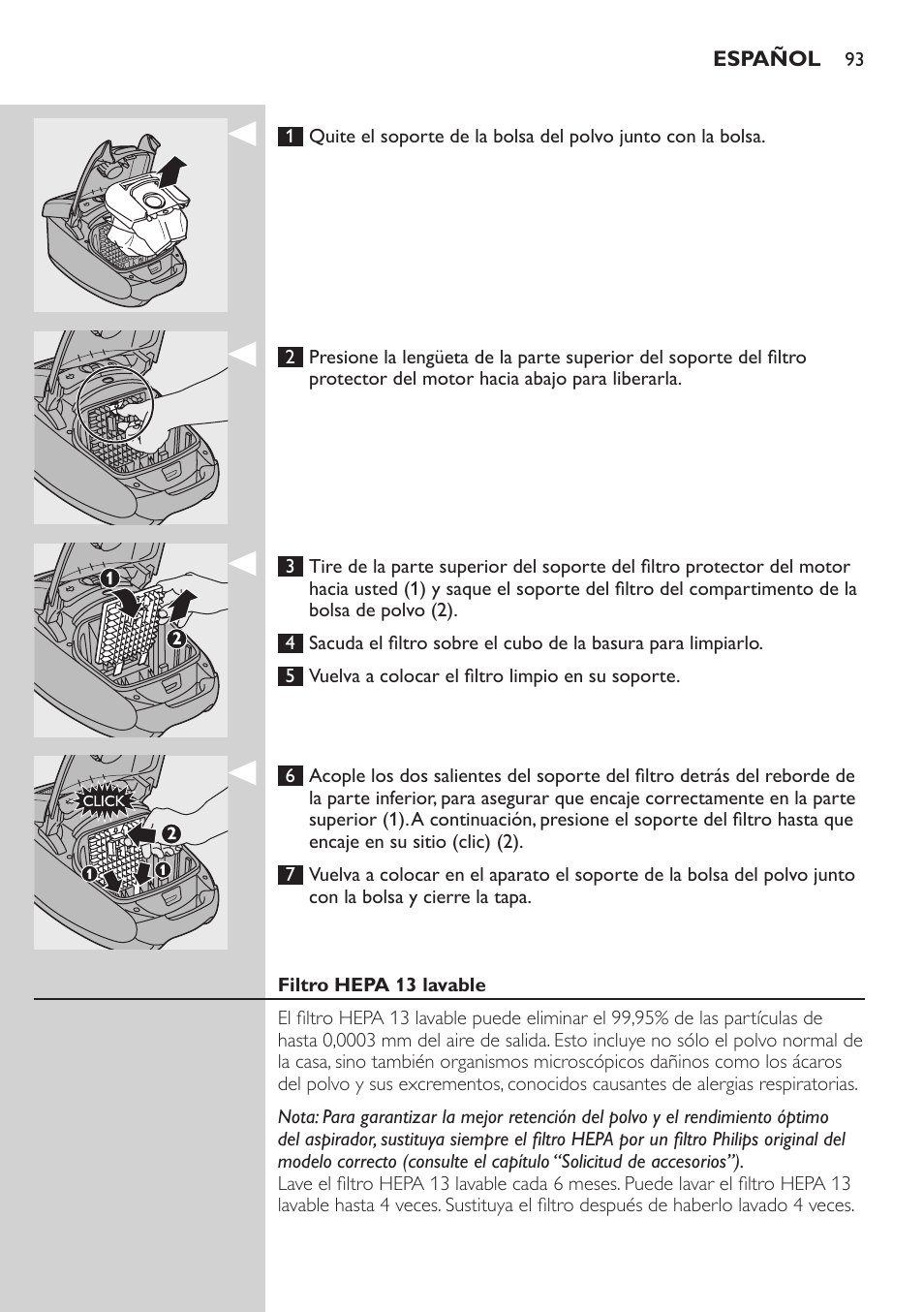 Philips StudioPower Aspirador con bolsa User Manual | Page 93 / 170