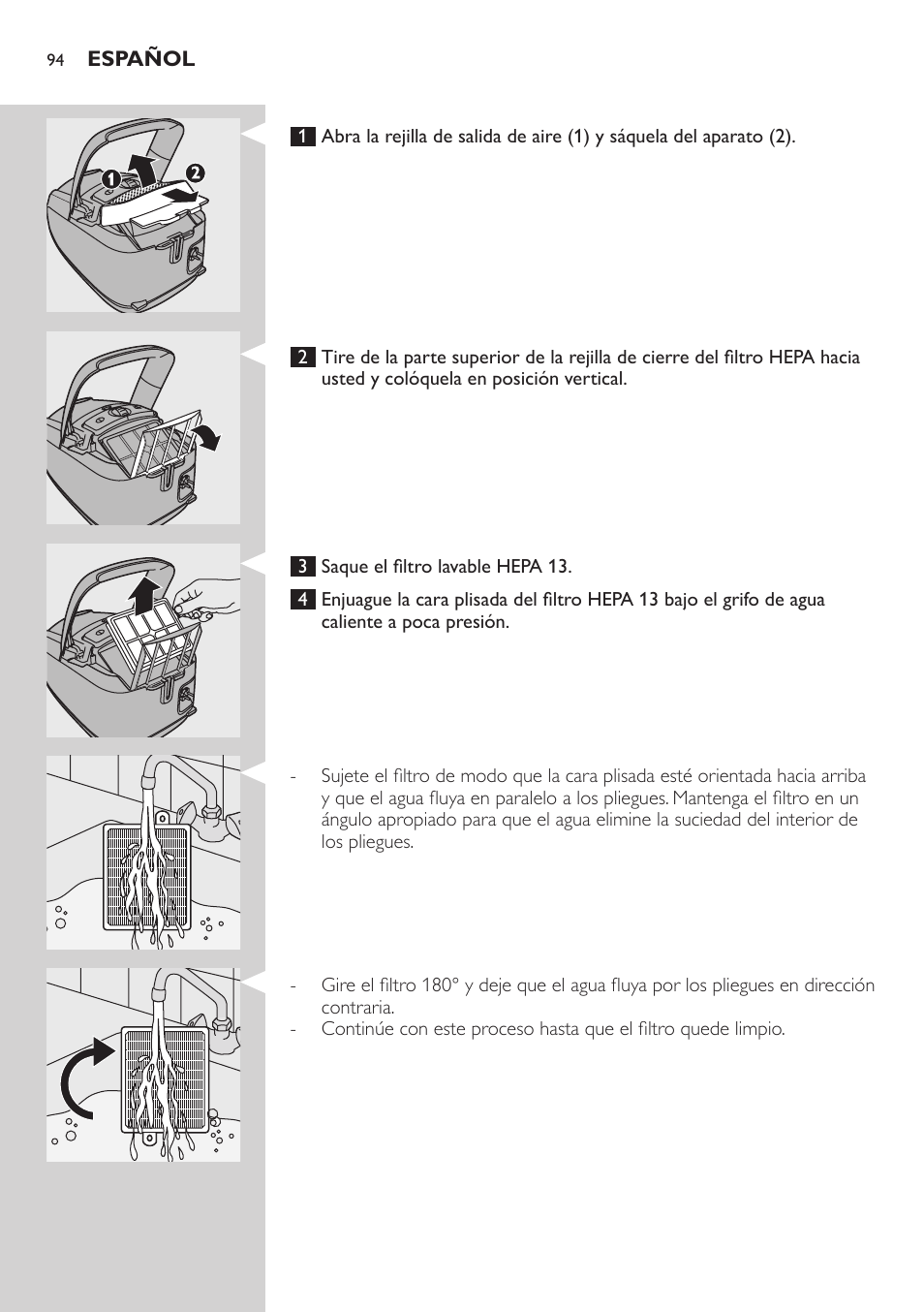 Philips StudioPower Aspirador con bolsa User Manual | Page 94 / 170