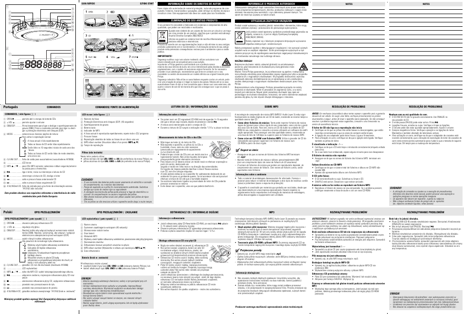 Philips Reproductor portátil de MP3-CD User Manual | Page 4 / 8