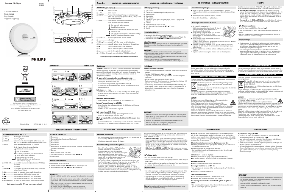 Philips Reproductor portátil de MP3-CD User Manual | Page 5 / 8