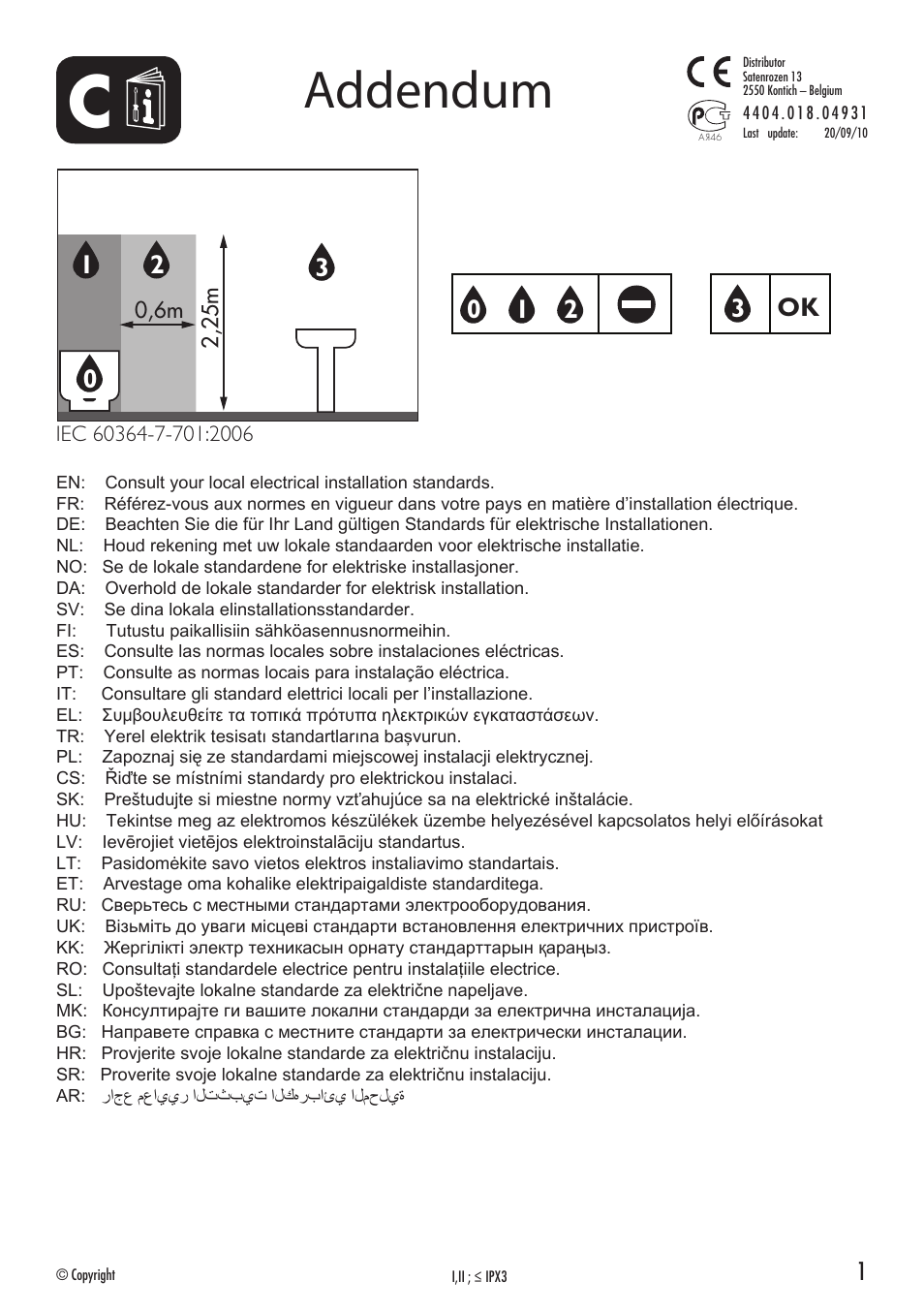 Addendum, Fr nl se uk | Philips SMARTSPOT Foco empotrable User Manual | Page 31 / 32
