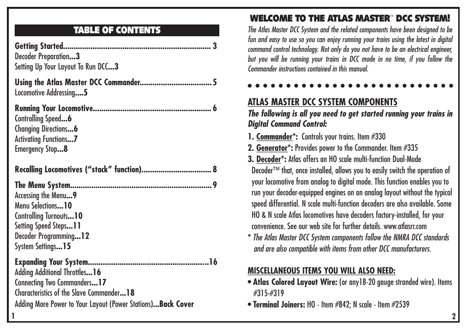 Atlas COMMANDER 330 User Manual | Page 2 / 10