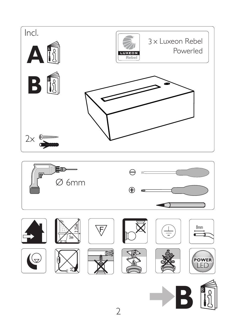 Incl, A í b i | Philips Ledino Aplique User Manual | Page 2 / 8