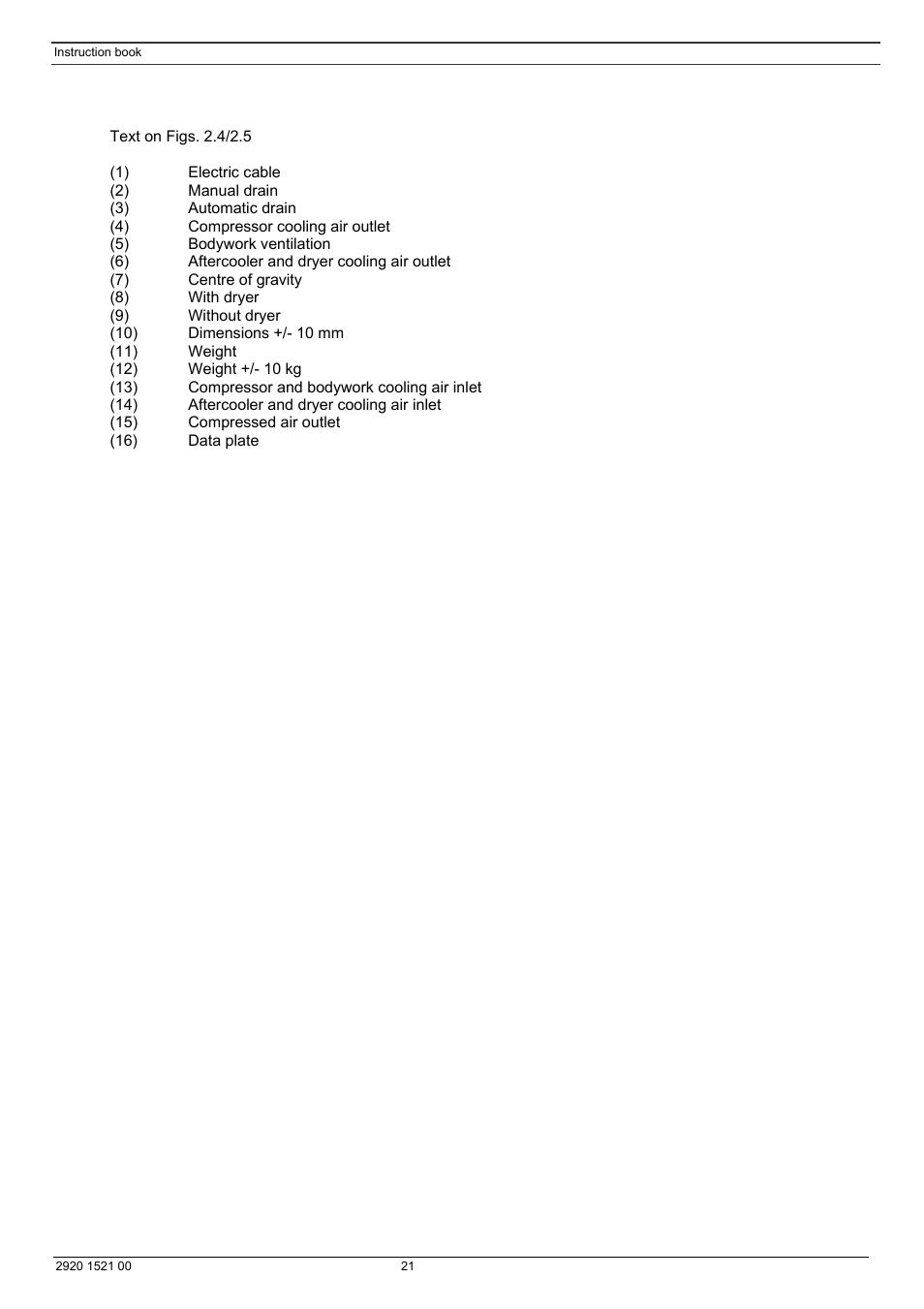 Atlas Air Compressor User Manual | Page 21 / 70