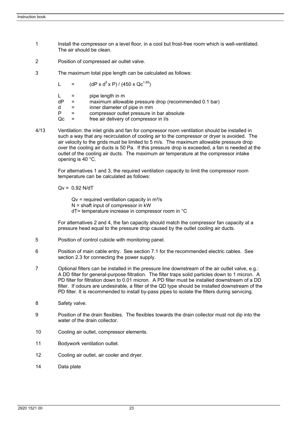 Atlas Air Compressor User Manual | Page 23 / 70