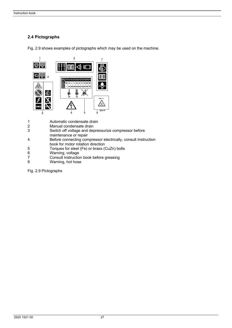 Atlas Air Compressor User Manual | Page 27 / 70