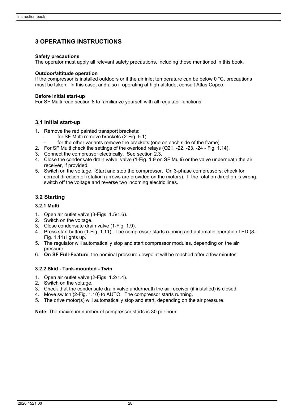 Atlas Air Compressor User Manual | Page 28 / 70