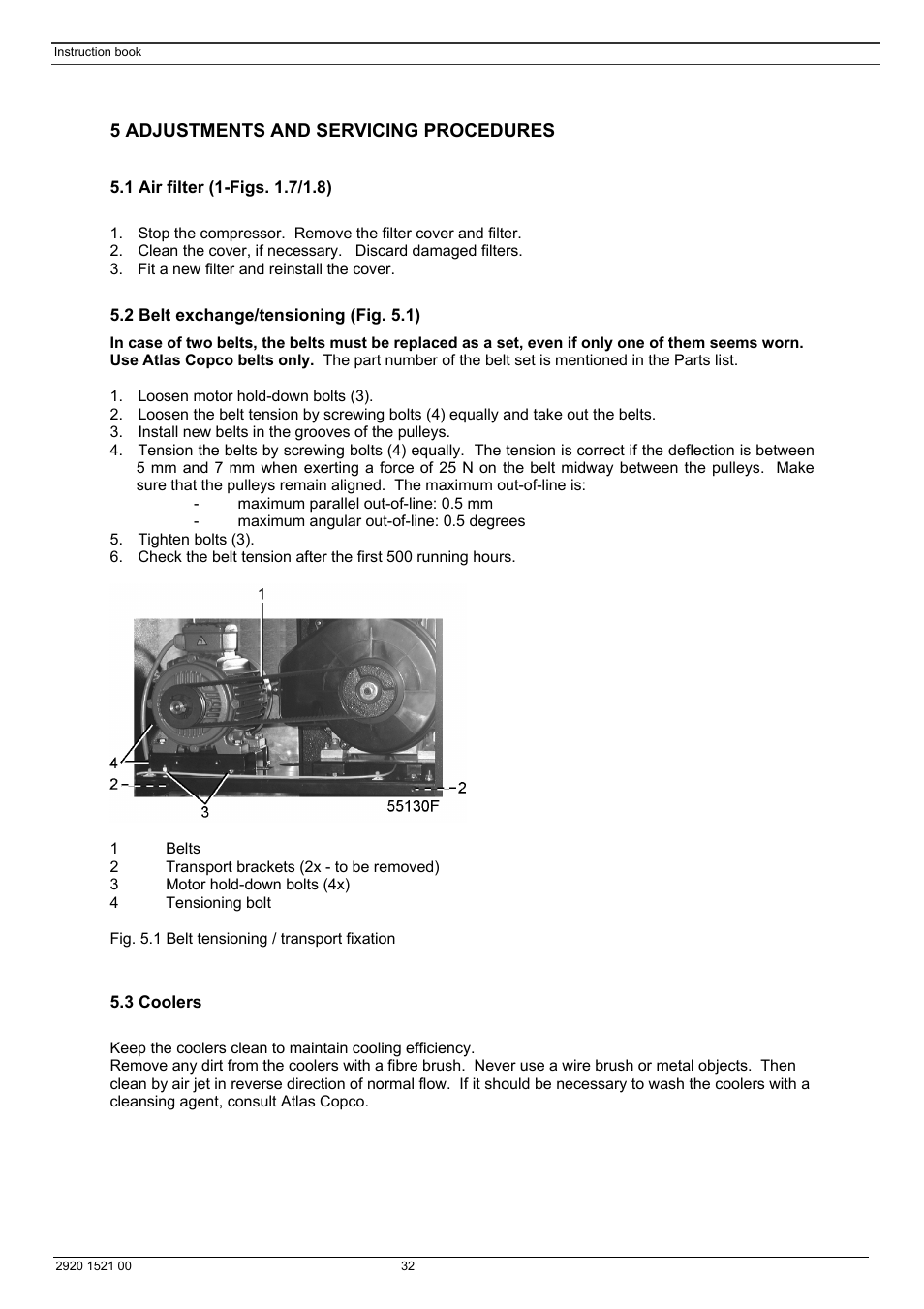 Atlas Air Compressor User Manual | Page 32 / 70