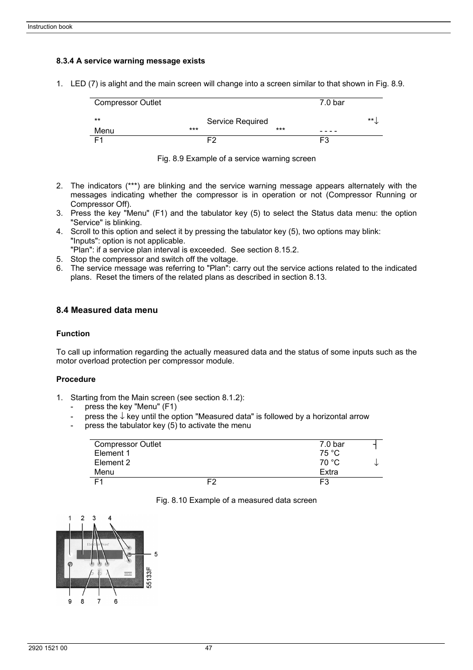 Atlas Air Compressor User Manual | Page 47 / 70