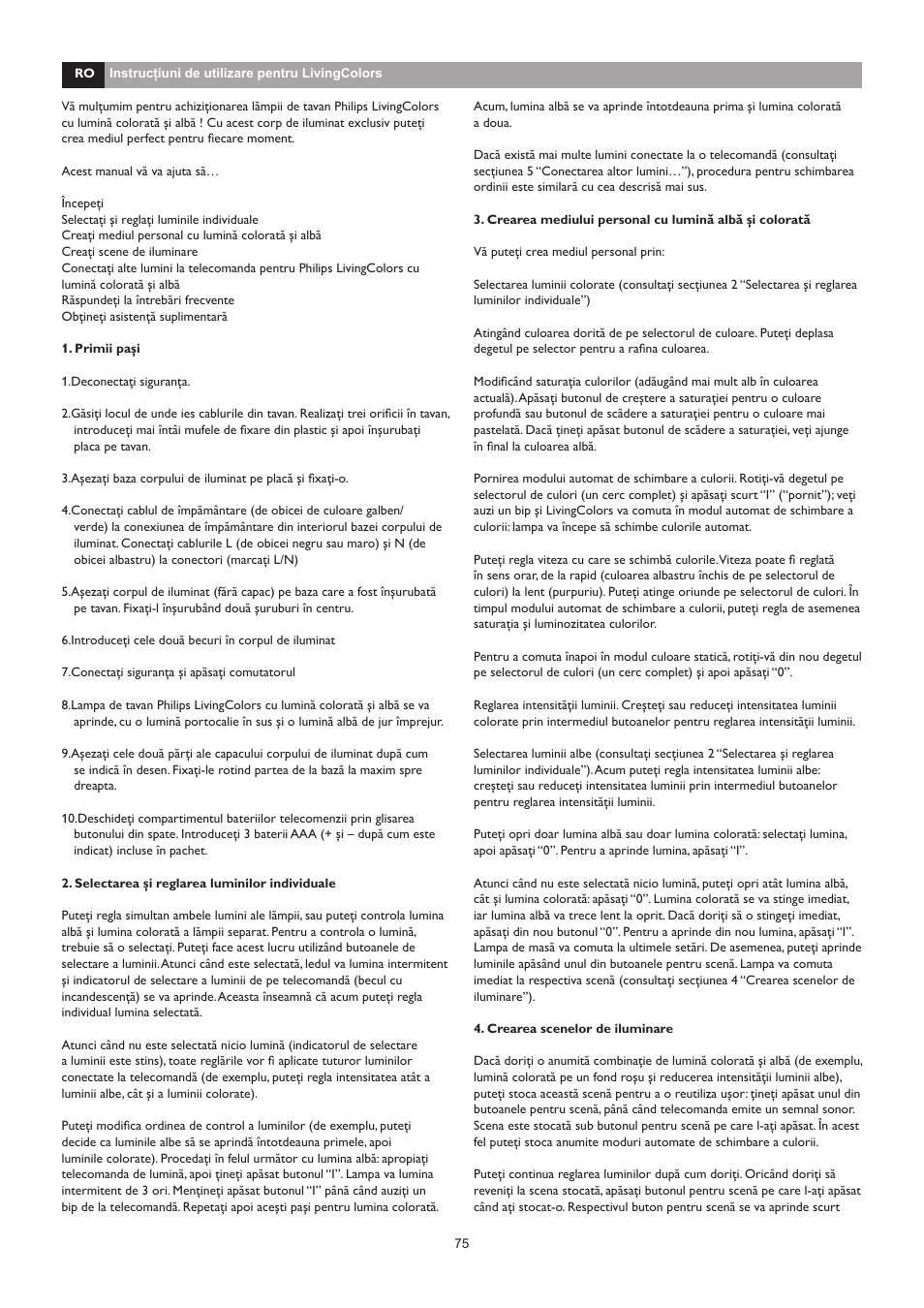 Philips LivingAmbience Plafón User Manual | Page 76 / 112