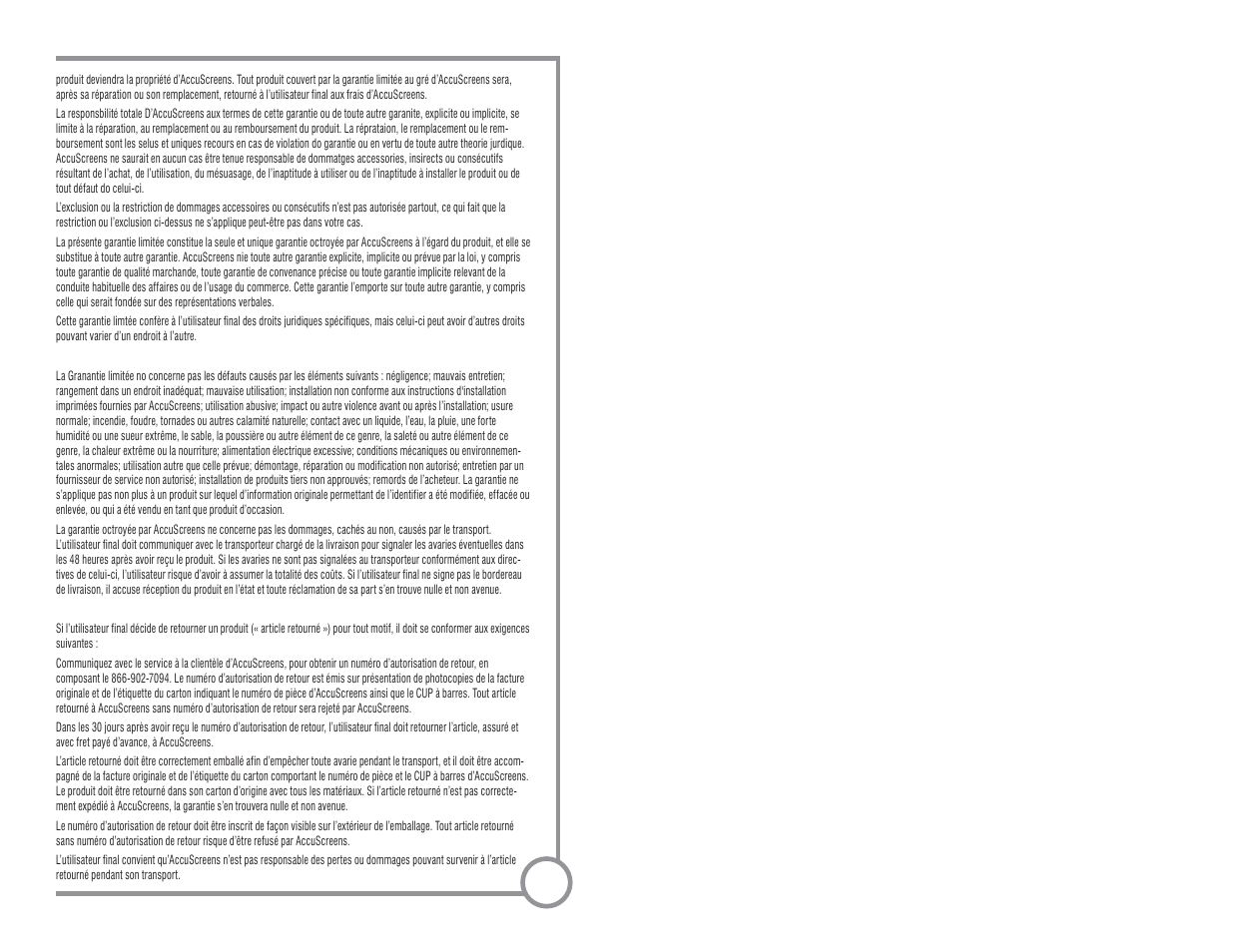 AccuScreens Projector Accessories User Manual | Page 12 / 12