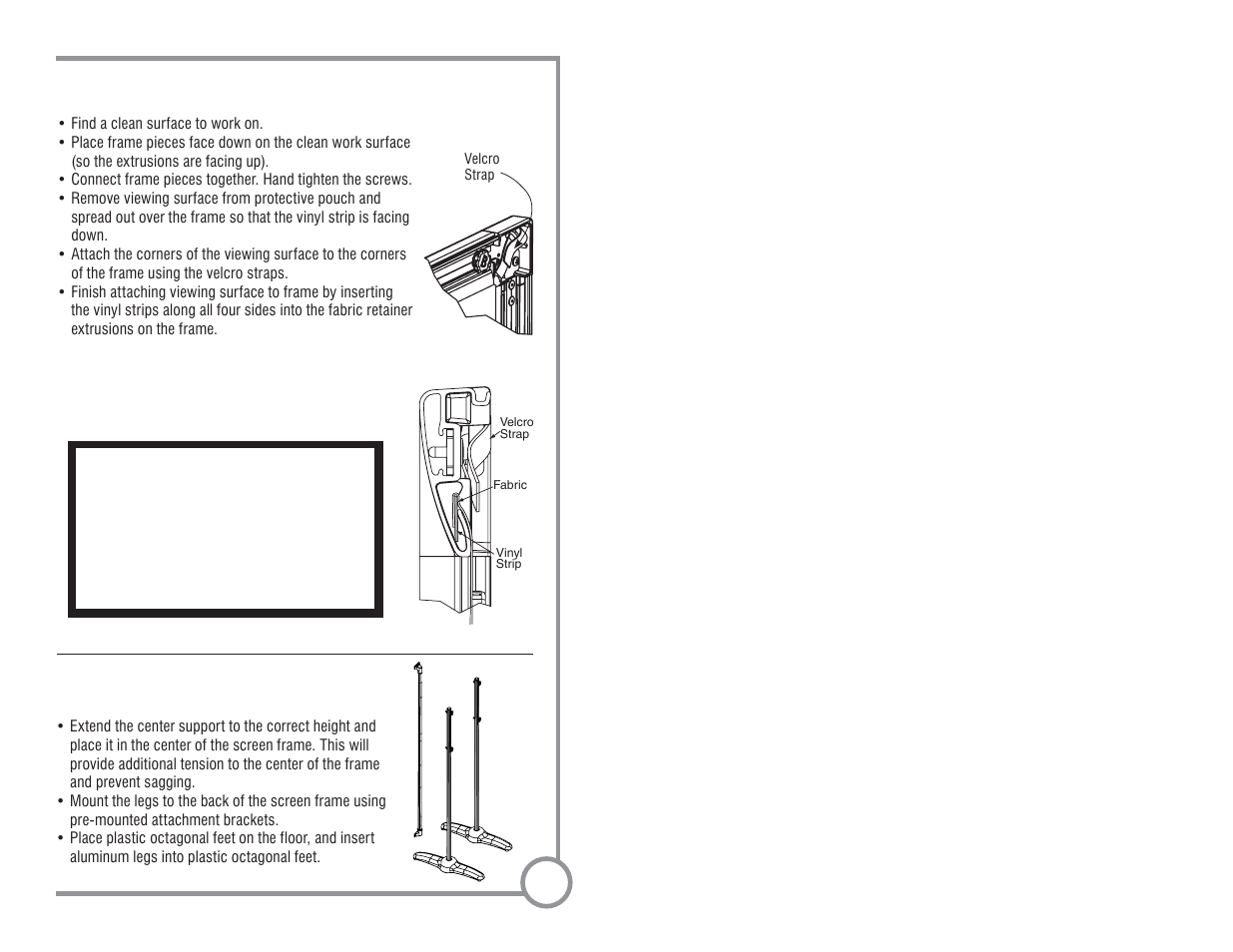 Assembly | AccuScreens Projector Accessories User Manual | Page 2 / 12