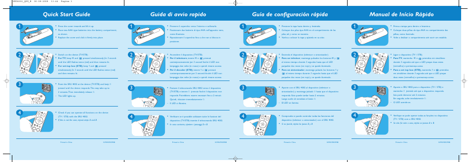 Philips Mando a distancia universal User Manual | 2 pages