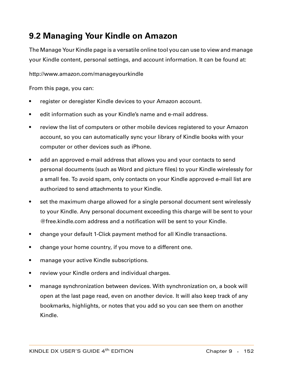 2 managing your kindle on amazon | Amazon Technologies KINDLE DX User Manual | Page 152 / 184