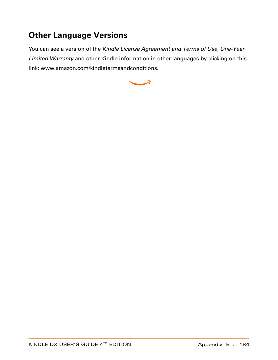Other language versions | Amazon Technologies KINDLE DX User Manual | Page 184 / 184
