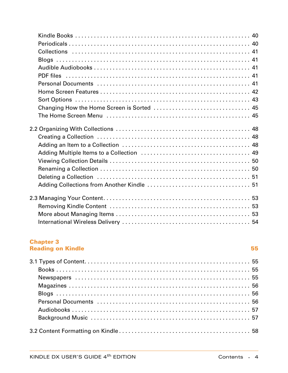 Amazon Technologies KINDLE DX User Manual | Page 4 / 184
