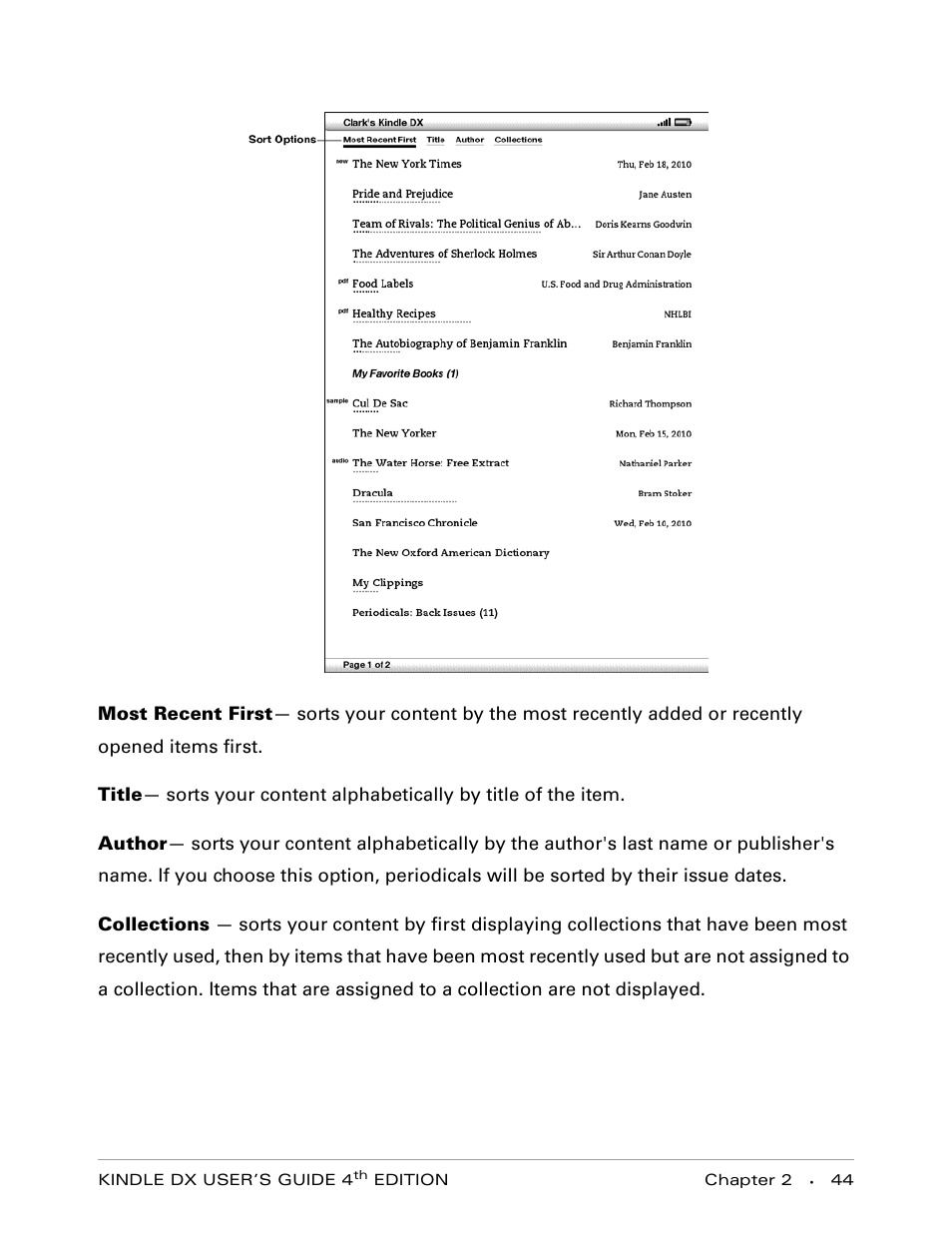 Amazon Technologies KINDLE DX User Manual | Page 44 / 184