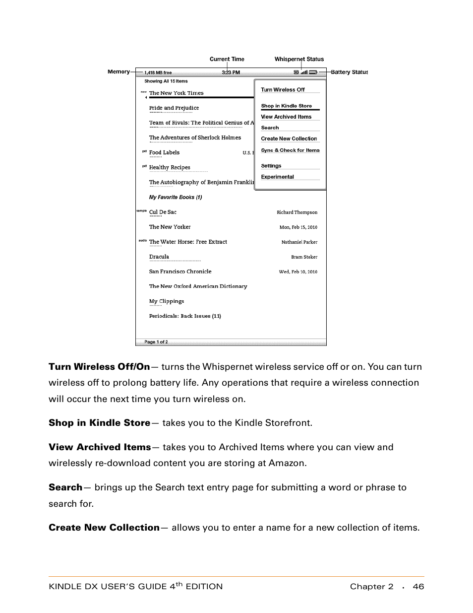 Amazon Technologies KINDLE DX User Manual | Page 46 / 184