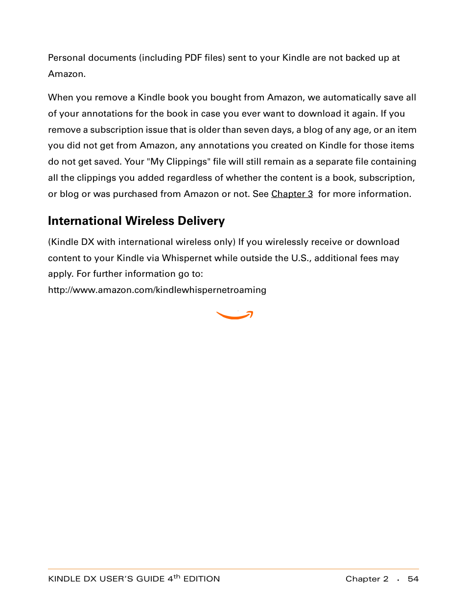 International wireless delivery | Amazon Technologies KINDLE DX User Manual | Page 54 / 184
