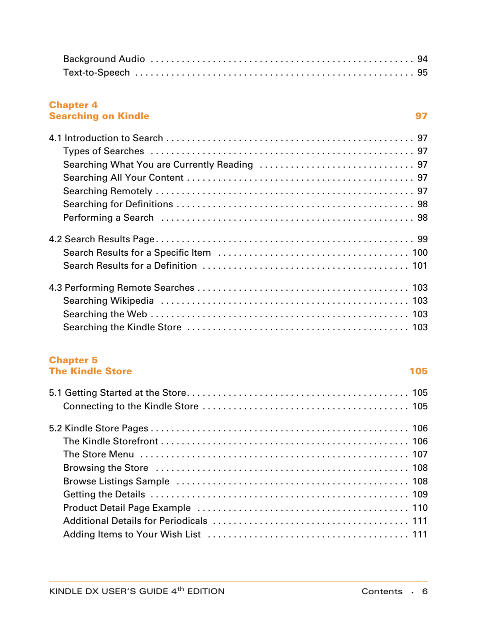 Amazon Technologies KINDLE DX User Manual | Page 6 / 184