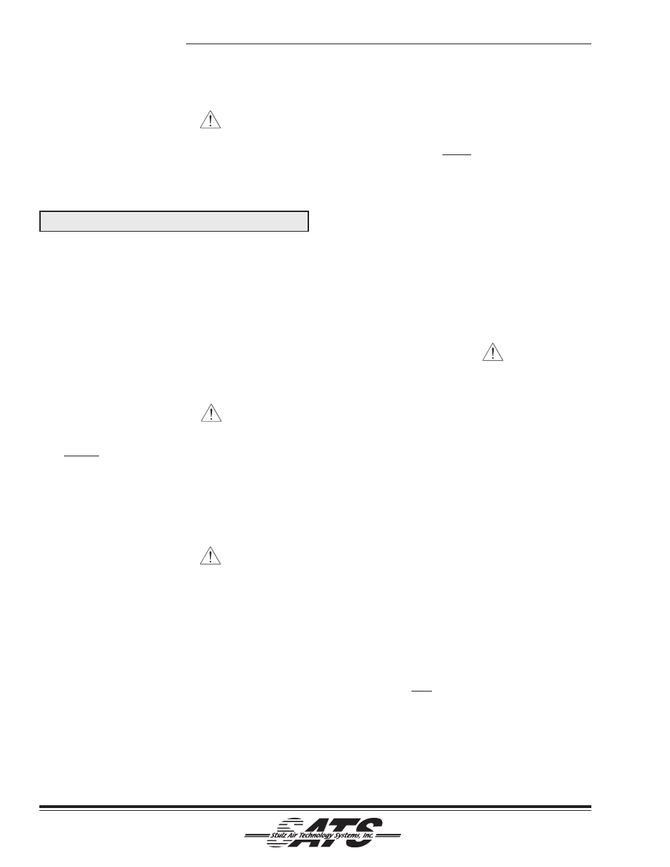 Caution, Warning | ATS CyberChiller Series User Manual | Page 22 / 40