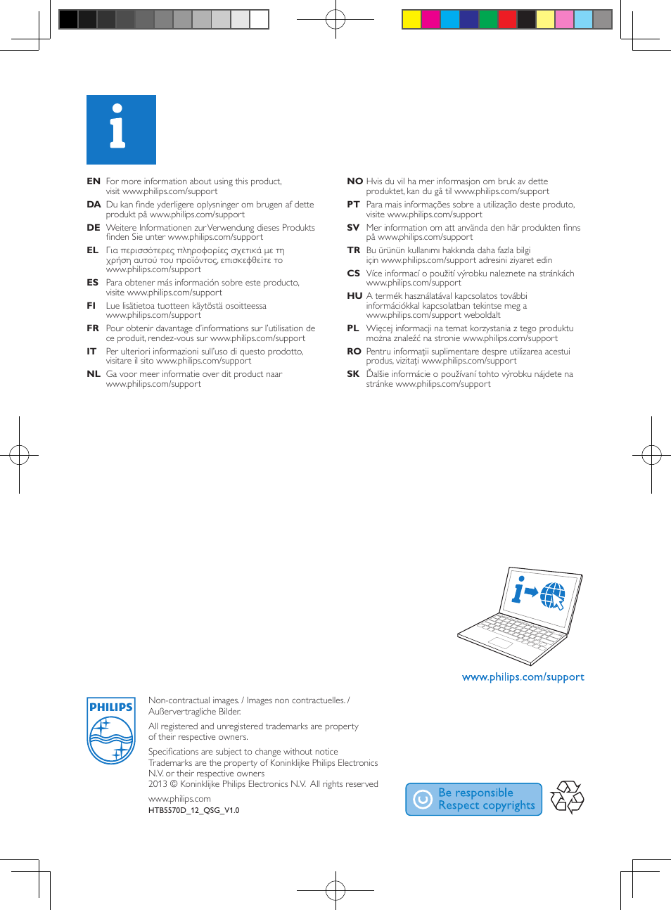 Philips Sistema de cine en casa 5.1 User Manual | Page 14 / 14