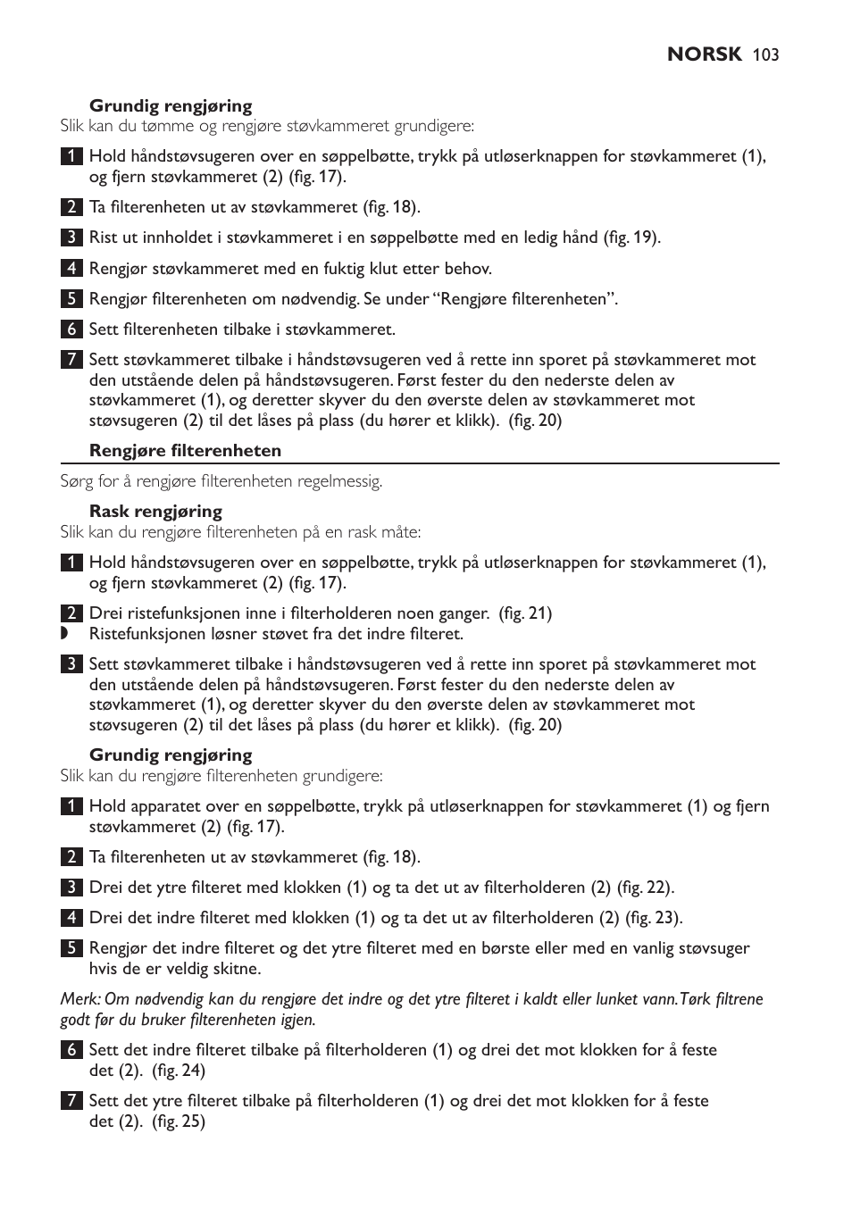 Philips DailyDuo Aspirador de escoba User Manual | Page 103 / 144