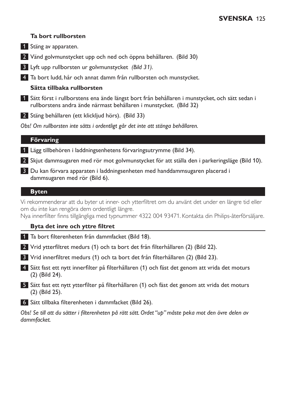 Philips DailyDuo Aspirador de escoba User Manual | Page 125 / 144