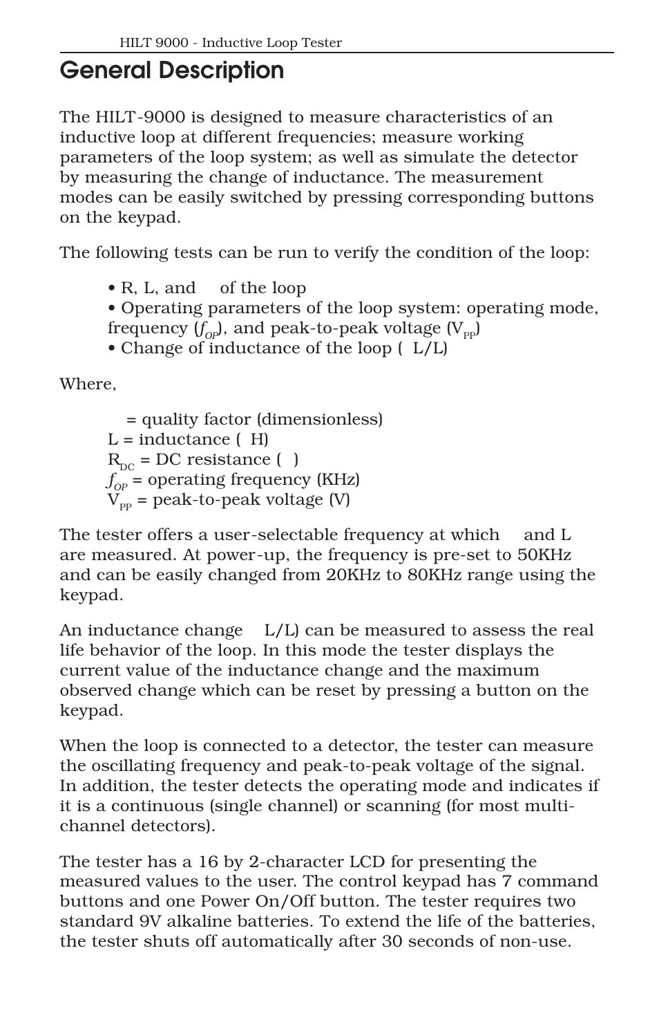 General description | ATS Handheld Inductive Loop Tester HILT 9000 User Manual | Page 4 / 17