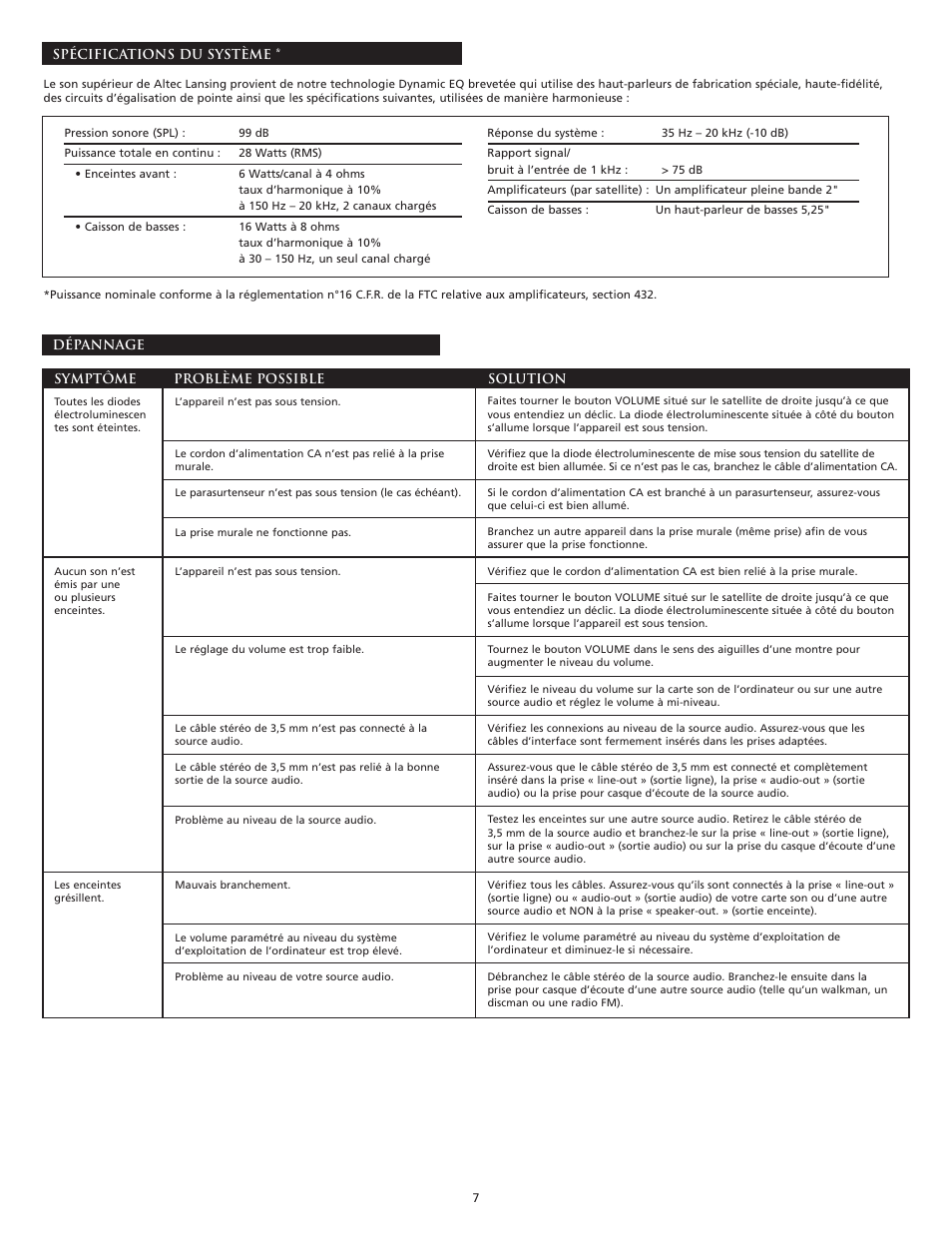 Altec Lansing VS2221 User Manual | Page 9 / 20