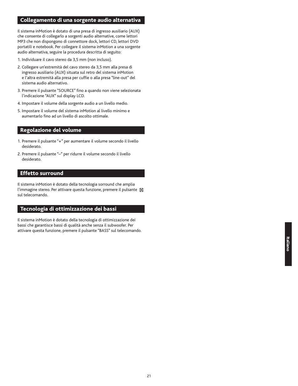 Altec Lansing IN MOTION 1M414 User Manual | Page 21 / 44