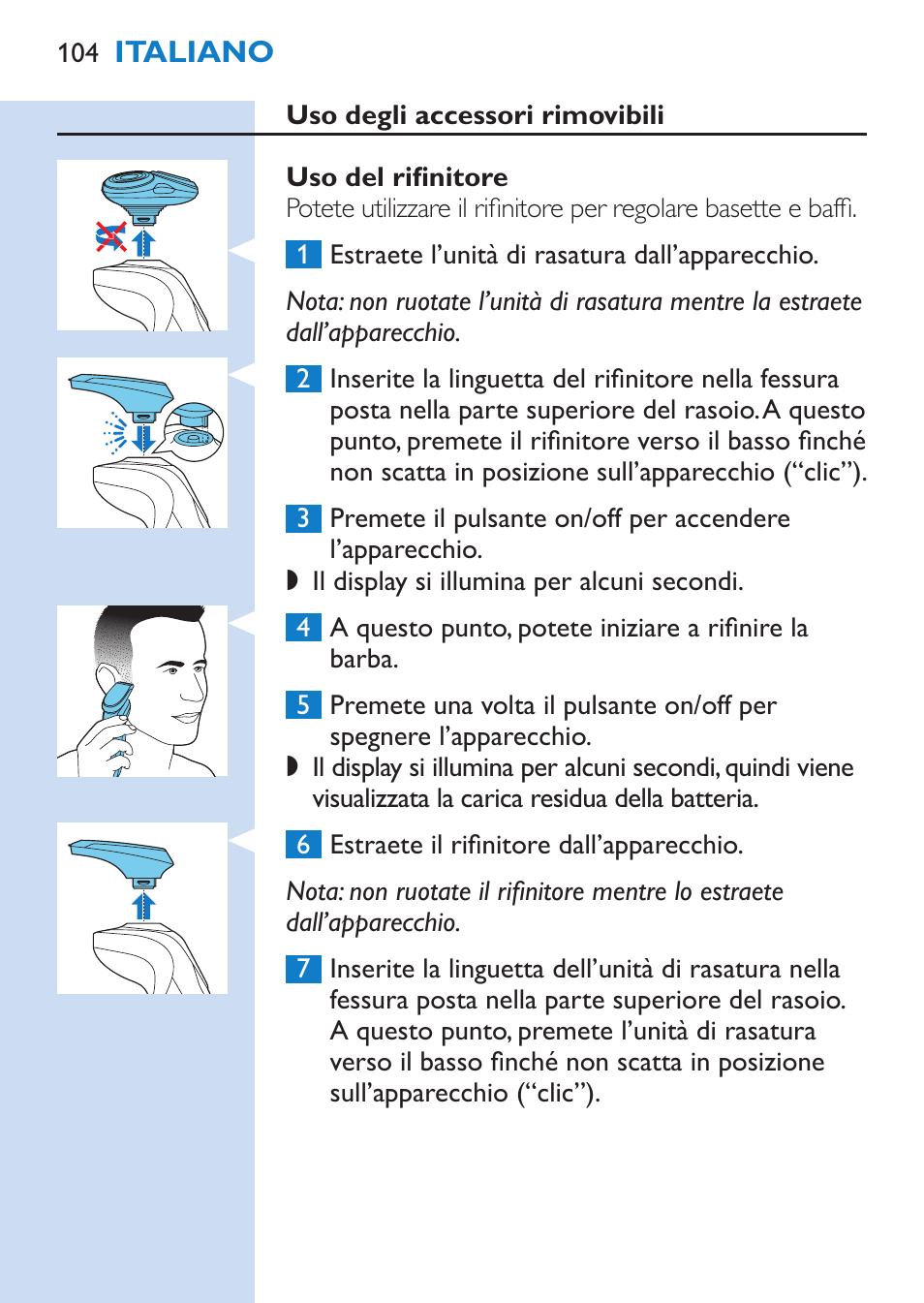 Philips SHAVER Series 9000 afeitadora eléctrica en mojado y seco User Manual | Page 104 / 208