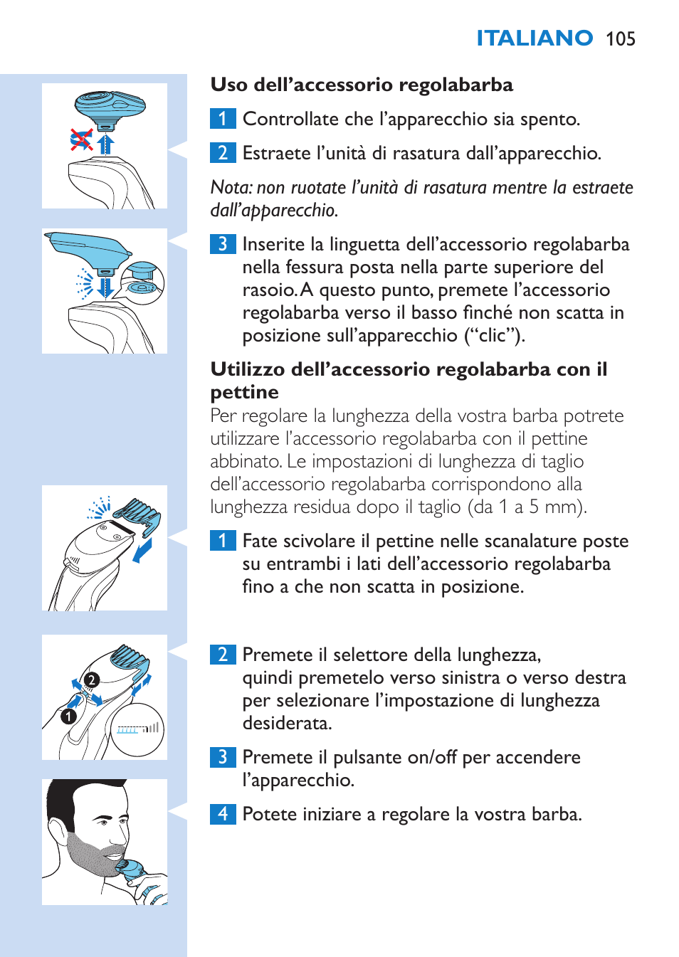 Philips SHAVER Series 9000 afeitadora eléctrica en mojado y seco User Manual | Page 105 / 208