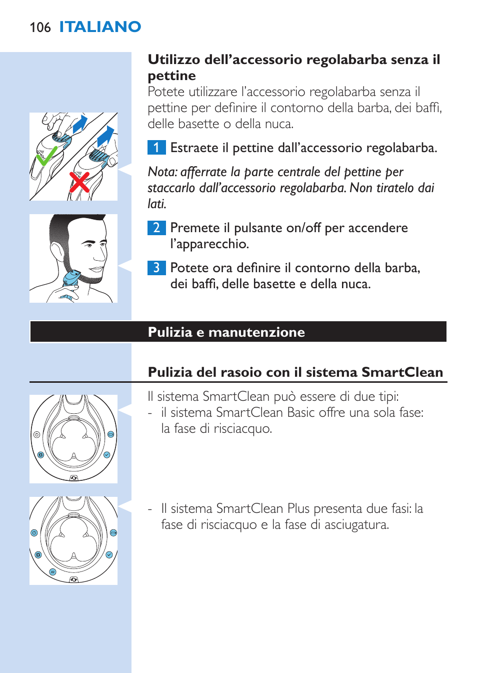 Philips SHAVER Series 9000 afeitadora eléctrica en mojado y seco User Manual | Page 106 / 208