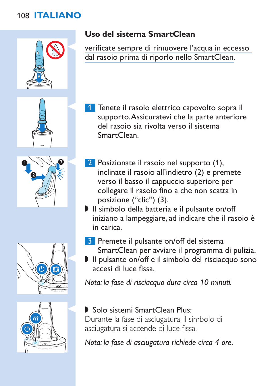 Philips SHAVER Series 9000 afeitadora eléctrica en mojado y seco User Manual | Page 108 / 208