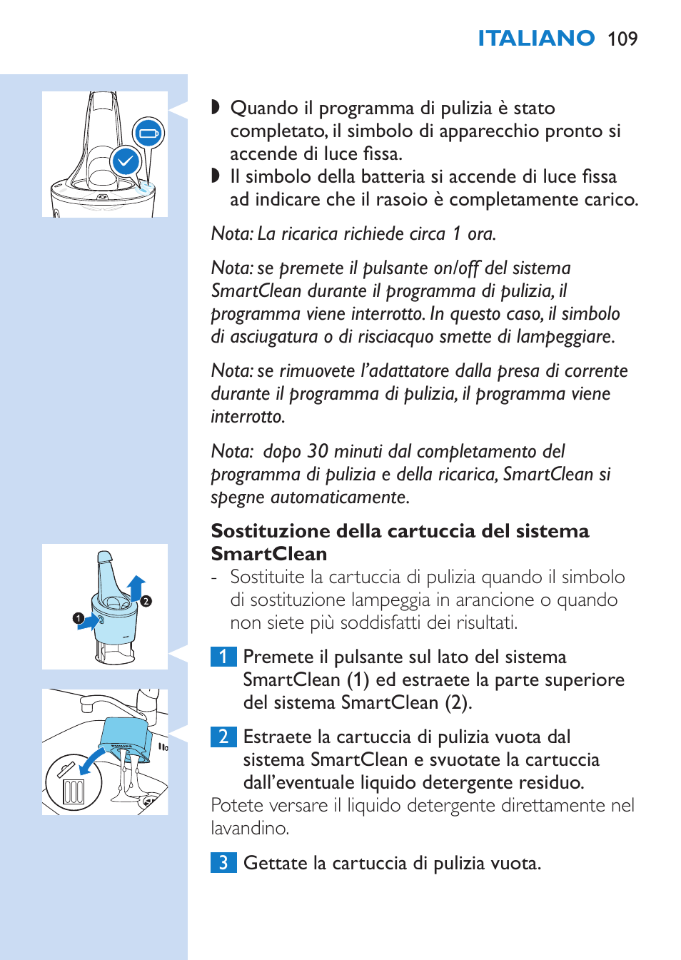 Philips SHAVER Series 9000 afeitadora eléctrica en mojado y seco User Manual | Page 109 / 208