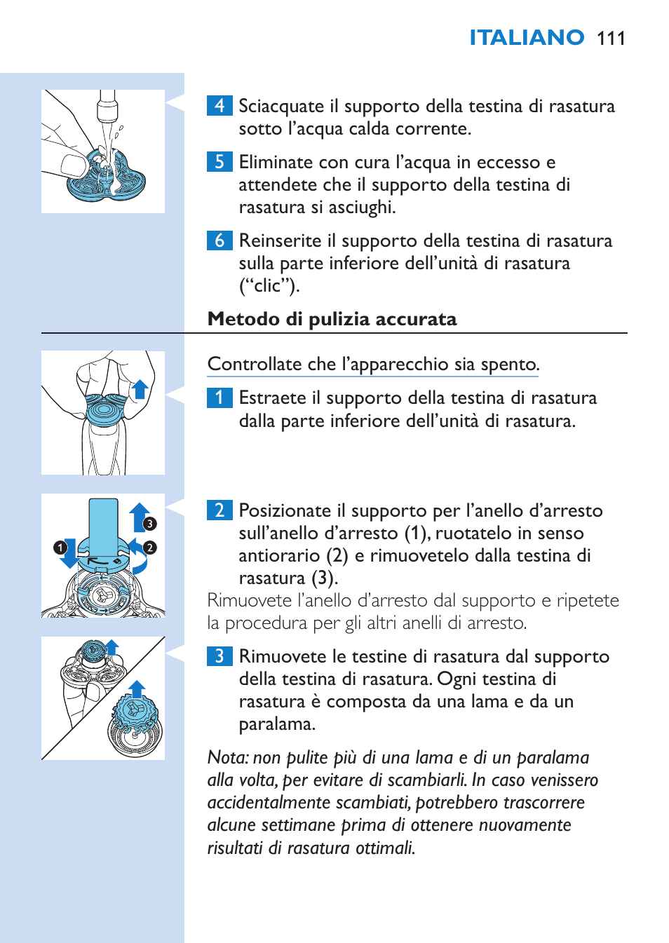 Philips SHAVER Series 9000 afeitadora eléctrica en mojado y seco User Manual | Page 111 / 208