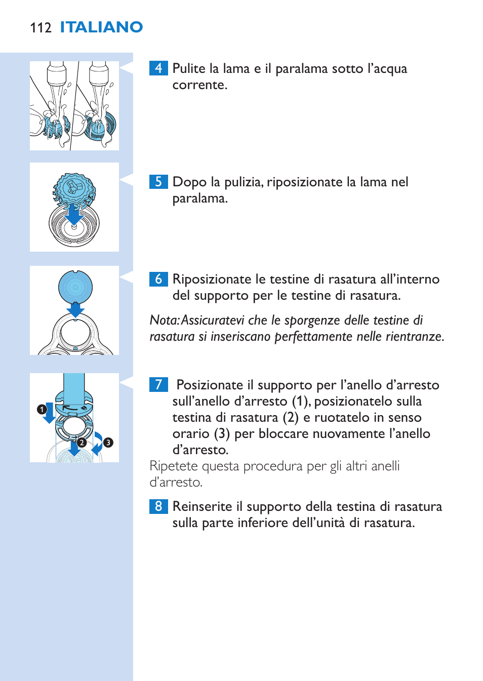 Philips SHAVER Series 9000 afeitadora eléctrica en mojado y seco User Manual | Page 112 / 208