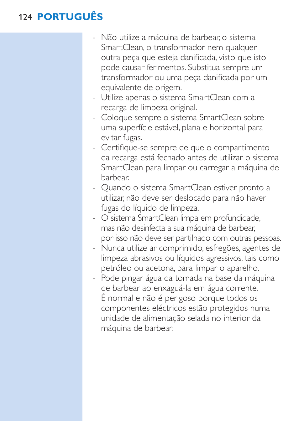 Philips SHAVER Series 9000 afeitadora eléctrica en mojado y seco User Manual | Page 124 / 208