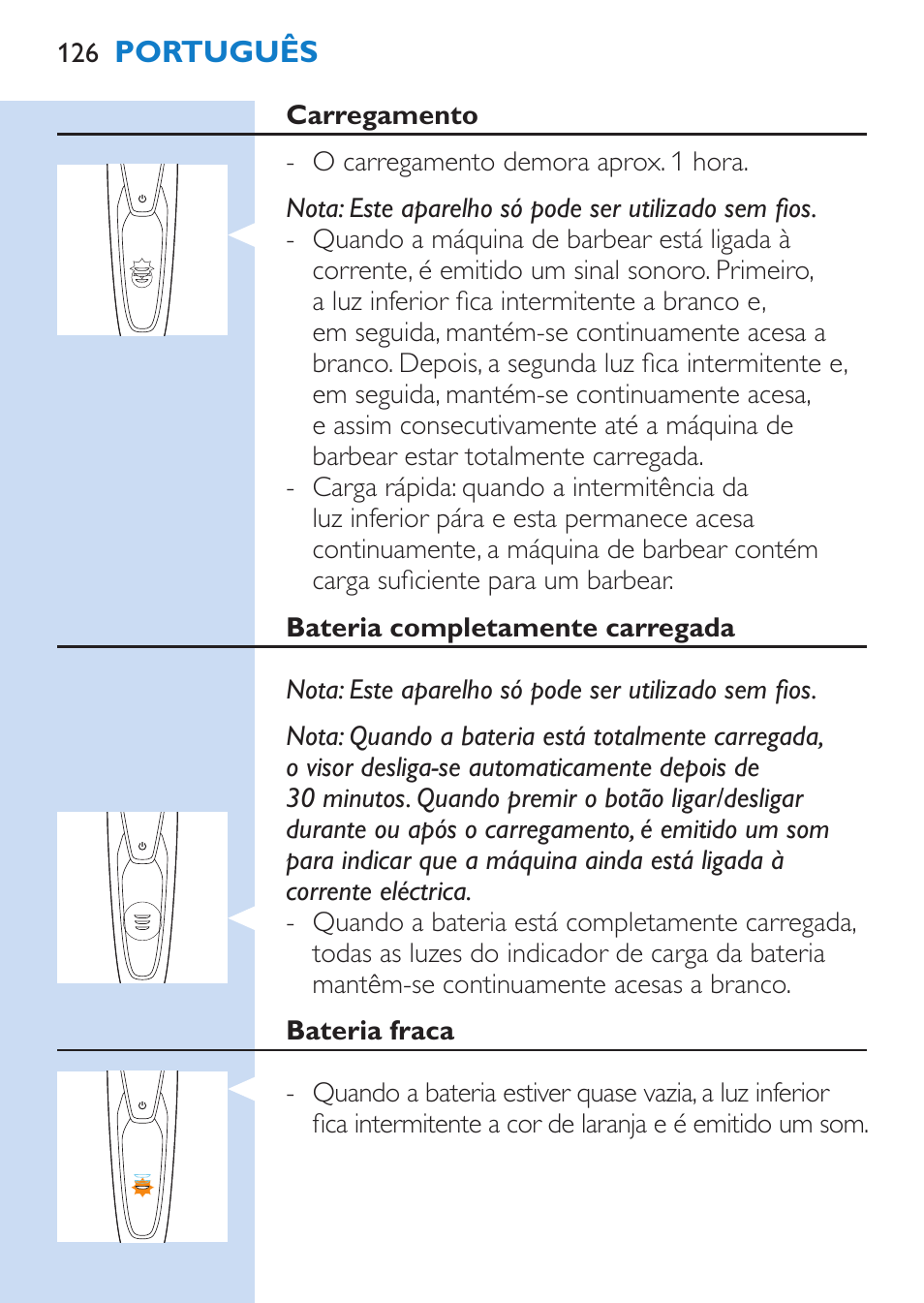 Philips SHAVER Series 9000 afeitadora eléctrica en mojado y seco User Manual | Page 126 / 208