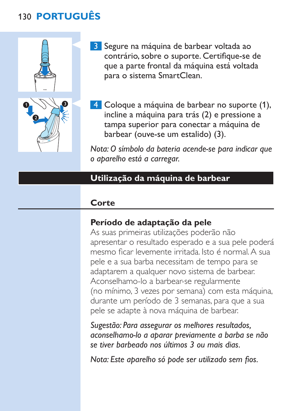 Philips SHAVER Series 9000 afeitadora eléctrica en mojado y seco User Manual | Page 130 / 208