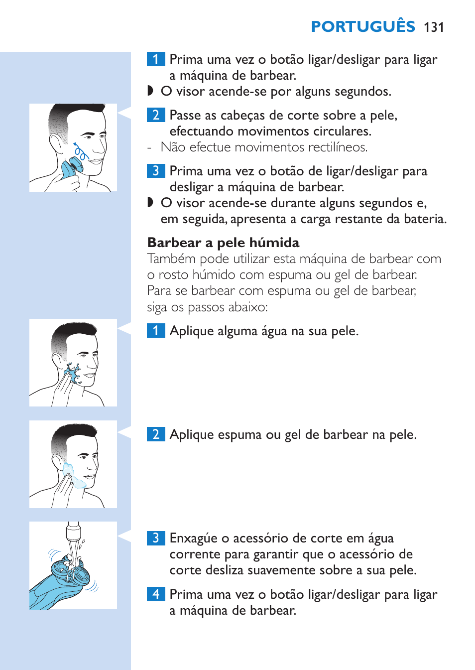 Philips SHAVER Series 9000 afeitadora eléctrica en mojado y seco User Manual | Page 131 / 208