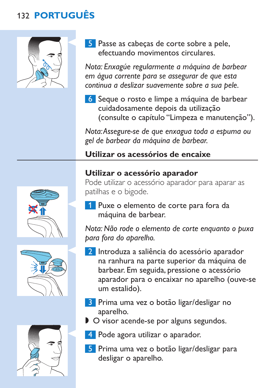 Philips SHAVER Series 9000 afeitadora eléctrica en mojado y seco User Manual | Page 132 / 208